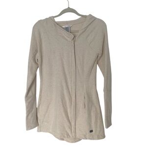 The North Face Women’s Medium Oatmeal Beige Asymmetrical Zip Front Hoodie